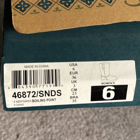 Skechers Australia Boiling Point Faux Fur Boots Button Booties Snow Sand Tan 6 - Picture 11 of 11